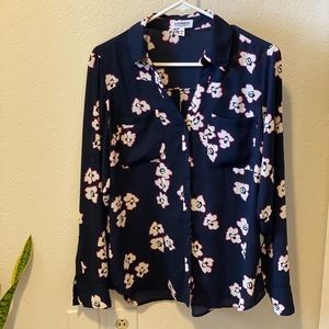 Express Portofino Shirt - Cherry Blossom/Navy Blue
